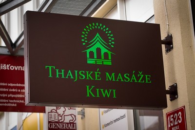 Kiwi Thai massage advertising sign